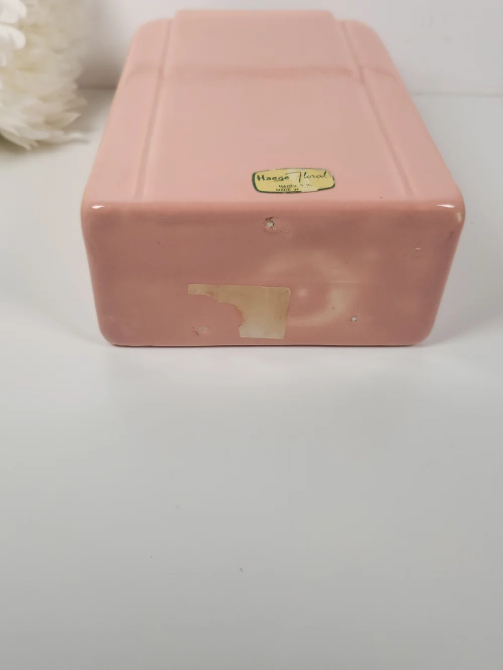 Mid Century Haeger Mauve Pink Art Deco Architectural Vase | Haeger Florist MCM